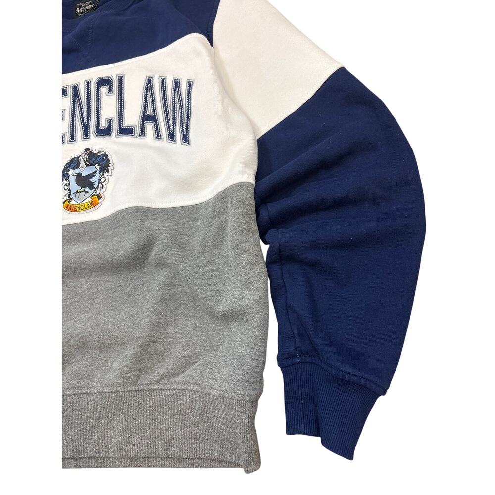 Ravenclaw Wizard world Harry Potter crewneck patchwork sweatshirt S colorblock - Picture 6 of 7